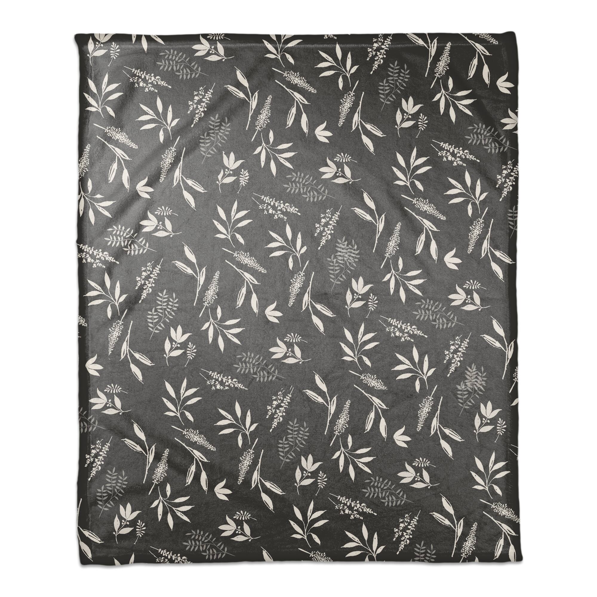 Moody Botanicals Coral Fleece Blanket